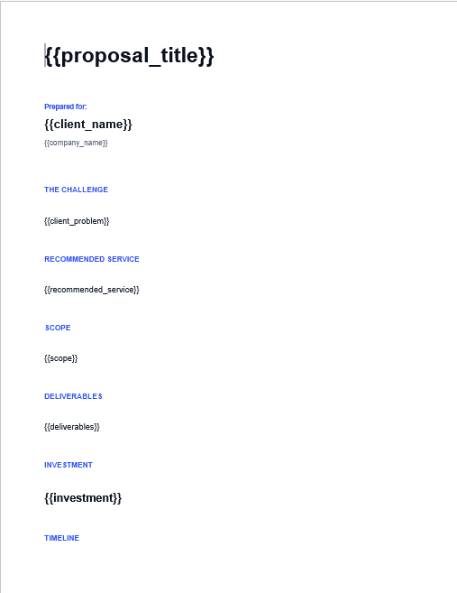 Actual AI Proposal Template Google Doc